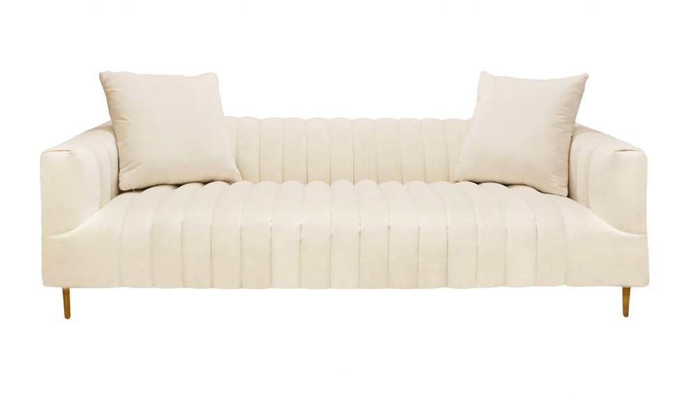 The Kin Sofa — Ivory Velvet