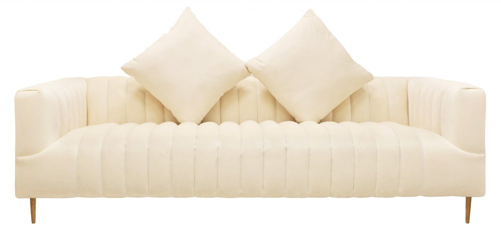 The Kin Sofa — Ivory Velvet
