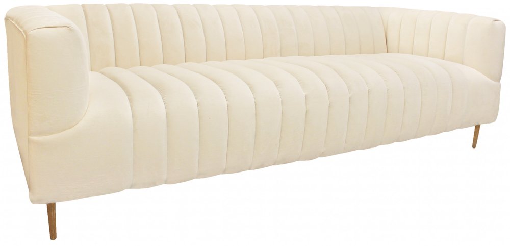 The Kin Sofa — Ivory Velvet
