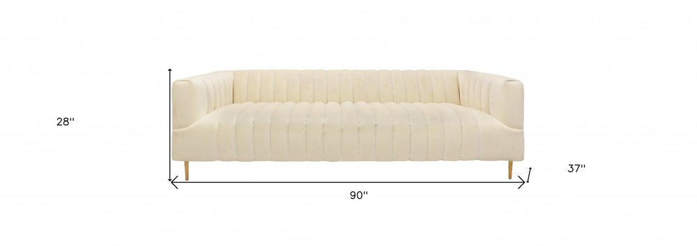 The Kin Sofa — Ivory Velvet