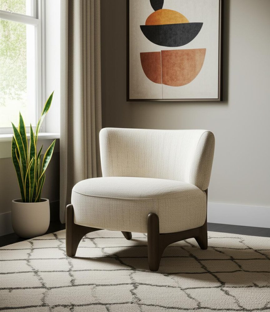 The Mei Slipper Chair — Cream