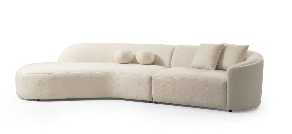 The Nagi Sectional — Ivory Boucle