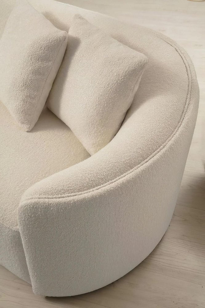 The Nagi Sectional — Ivory Boucle