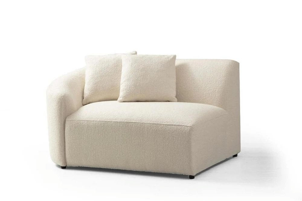 The Nagi Sectional — Ivory Boucle