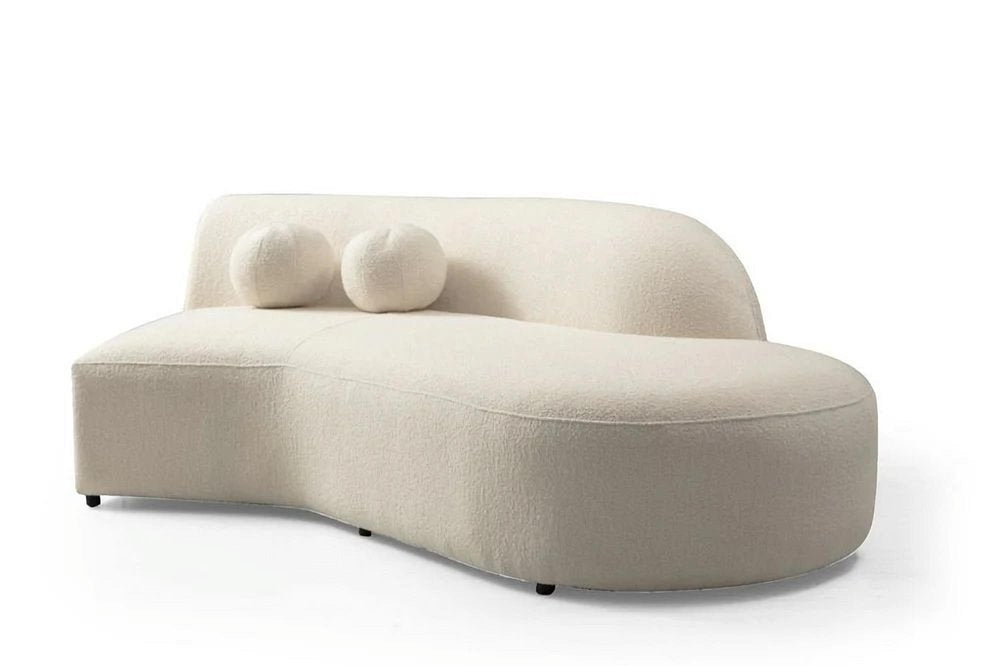 The Nagi Sectional — Ivory Boucle
