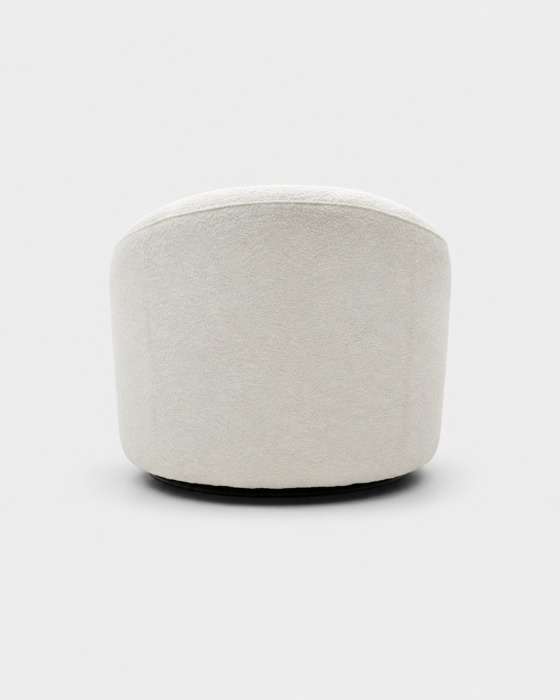 The Maru Swivel Chair — White Boucle