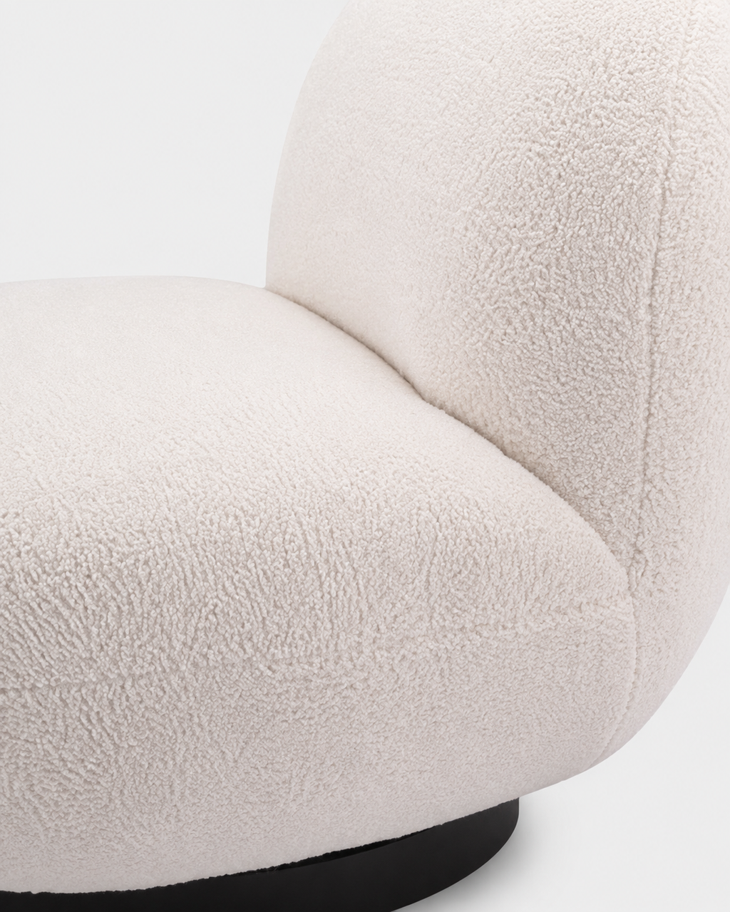 The Kaori Slipper Chair — Cream Shearling