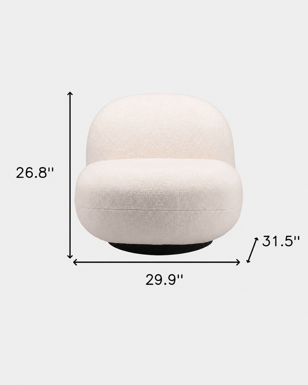 The Kaori Slipper Chair — Cream Shearling