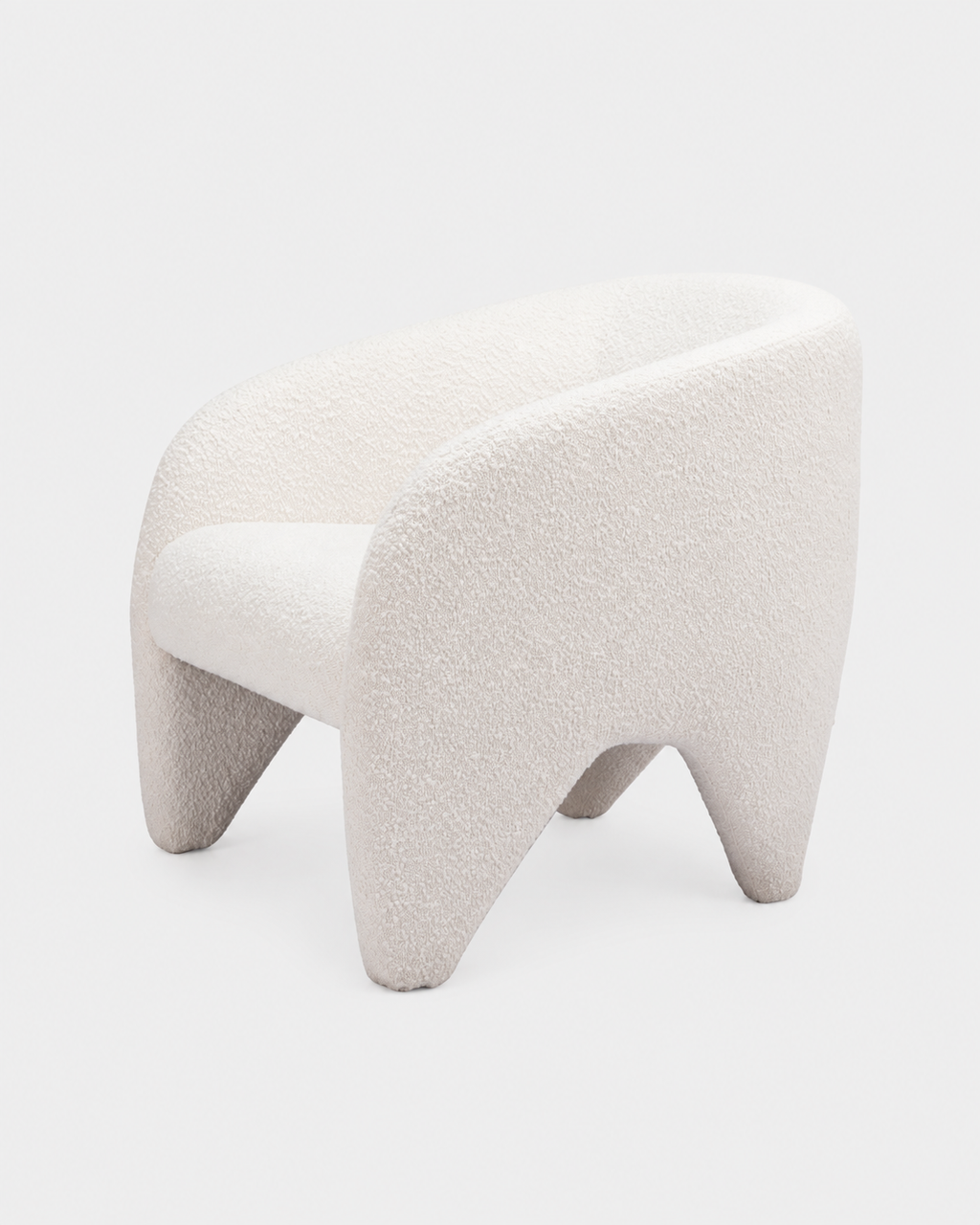The Fuyu Accent Chair — White Shearling