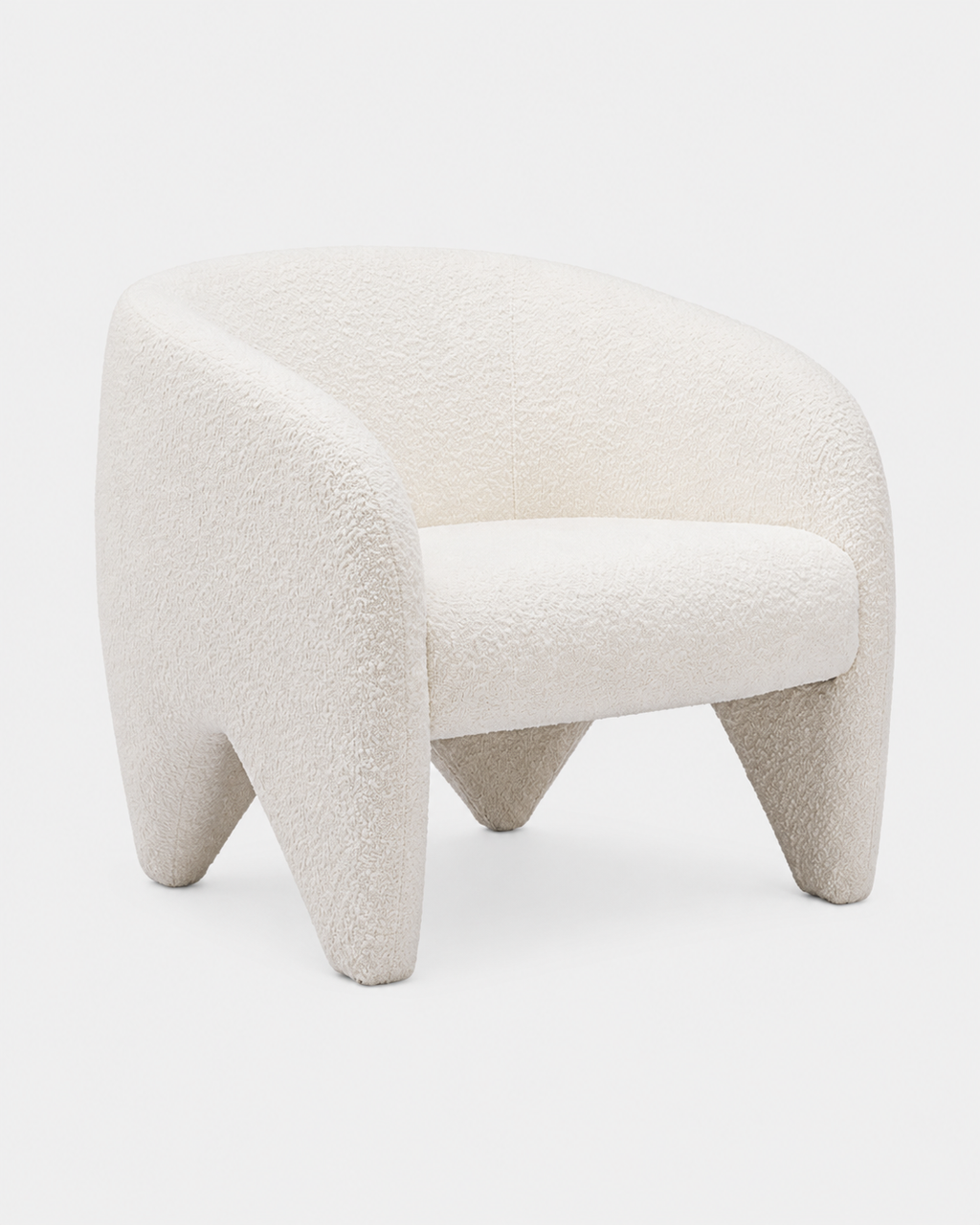 The Fuyu Accent Chair — White Shearling