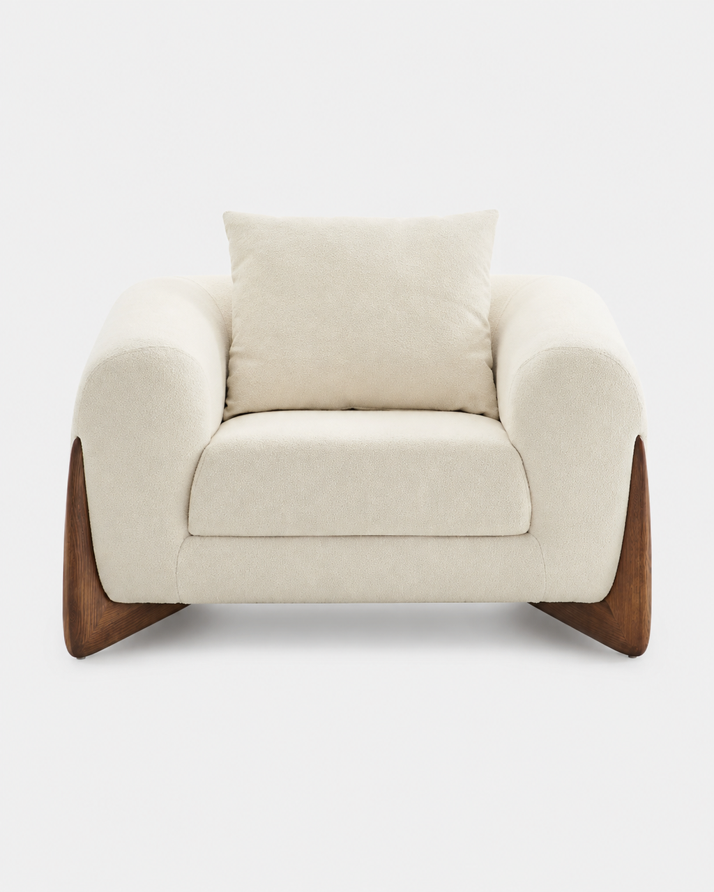 The Nami Accent Chair — Cream Sherpa