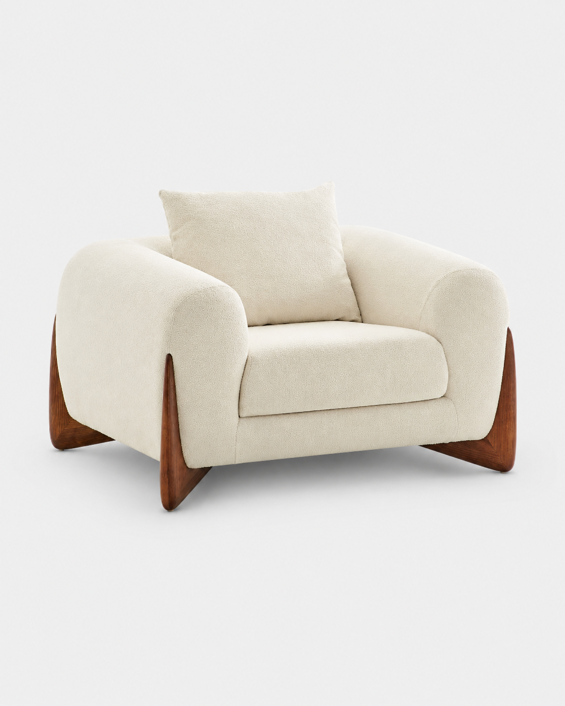 The Nami Accent Chair — Cream Sherpa