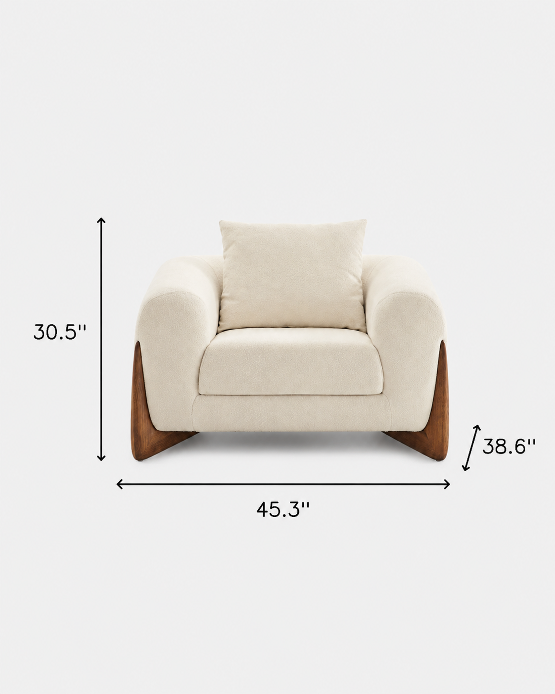 The Nami Accent Chair — Cream Sherpa