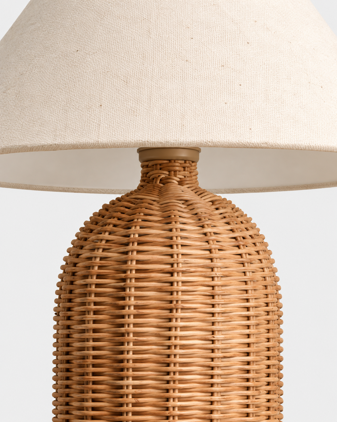 The Kago Table Lamp — Rattan