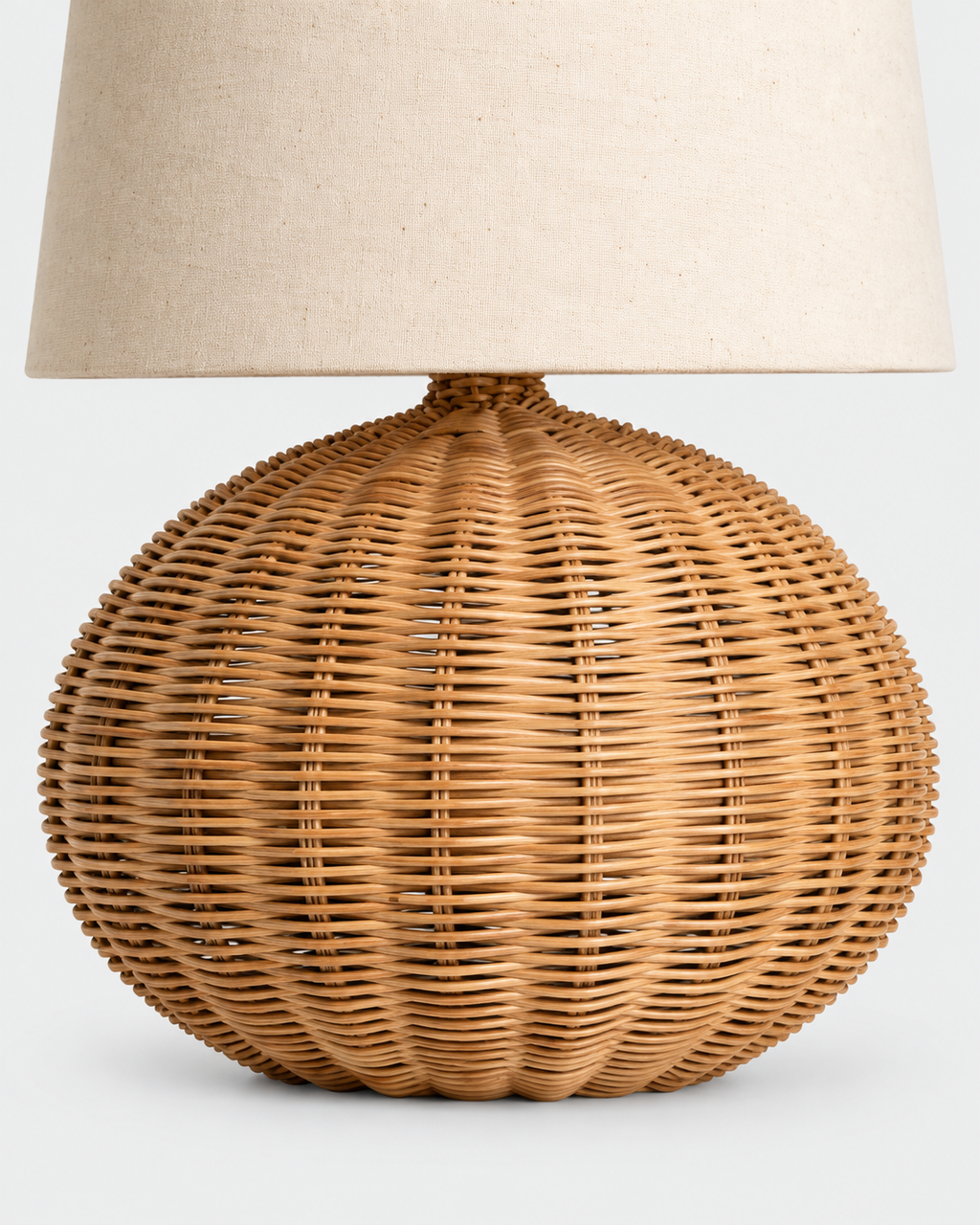 The Kago Table Lamp — Rattan