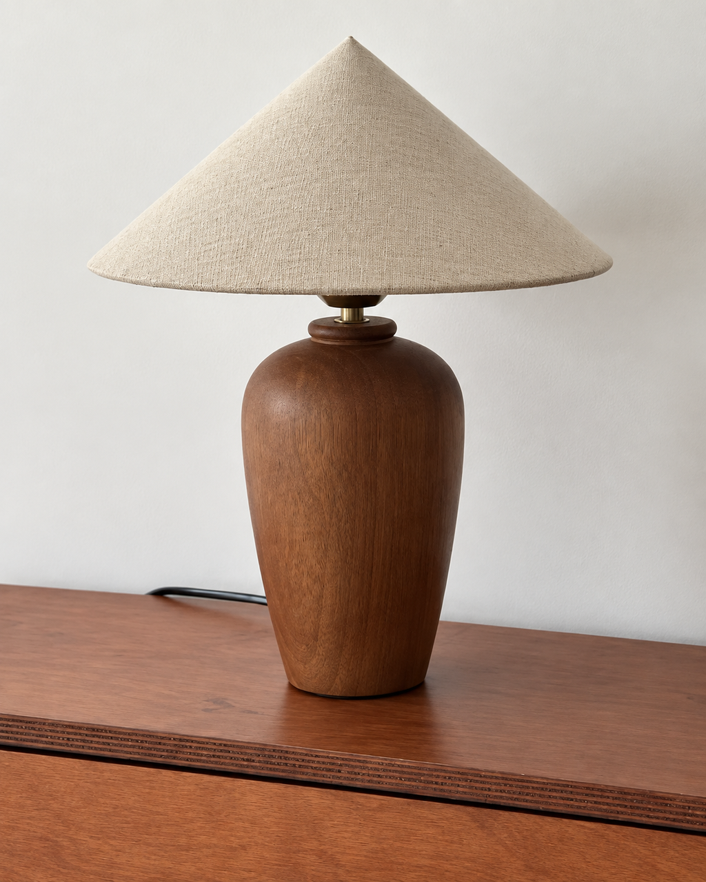 The Kuri Table Lamp — Walnut