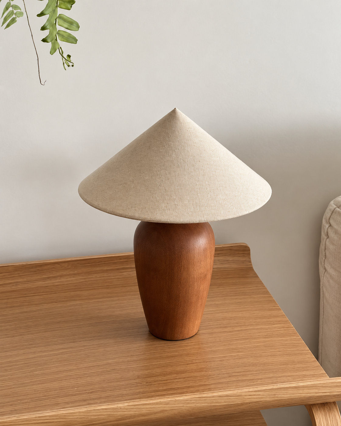 The Kuri Table Lamp — Walnut