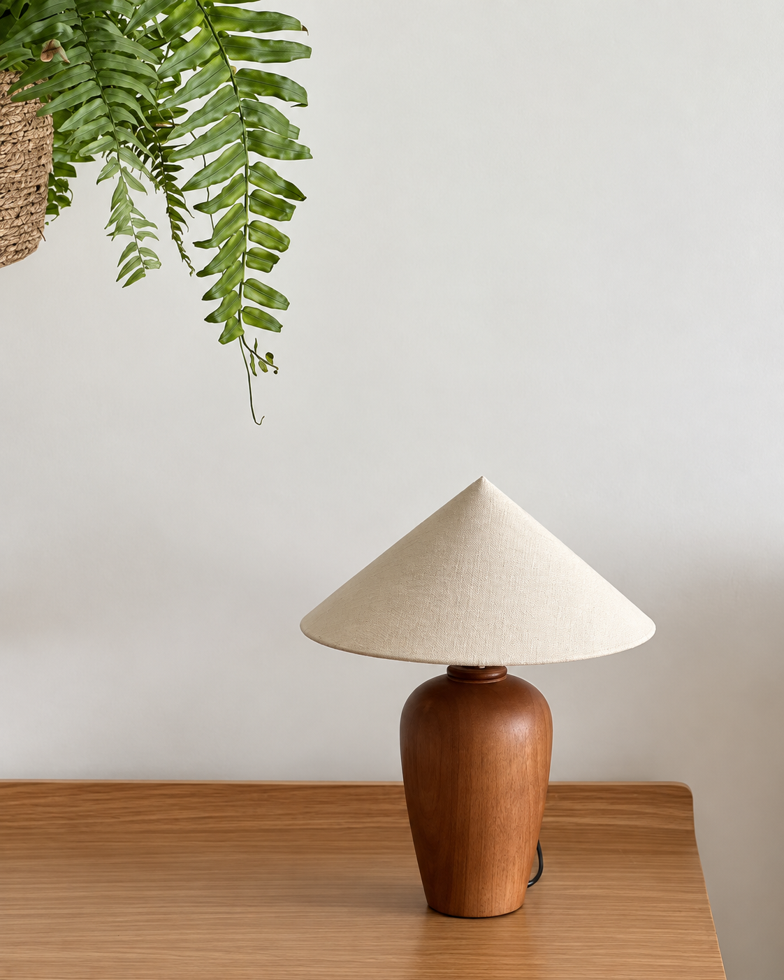 The Kuri Table Lamp — Walnut