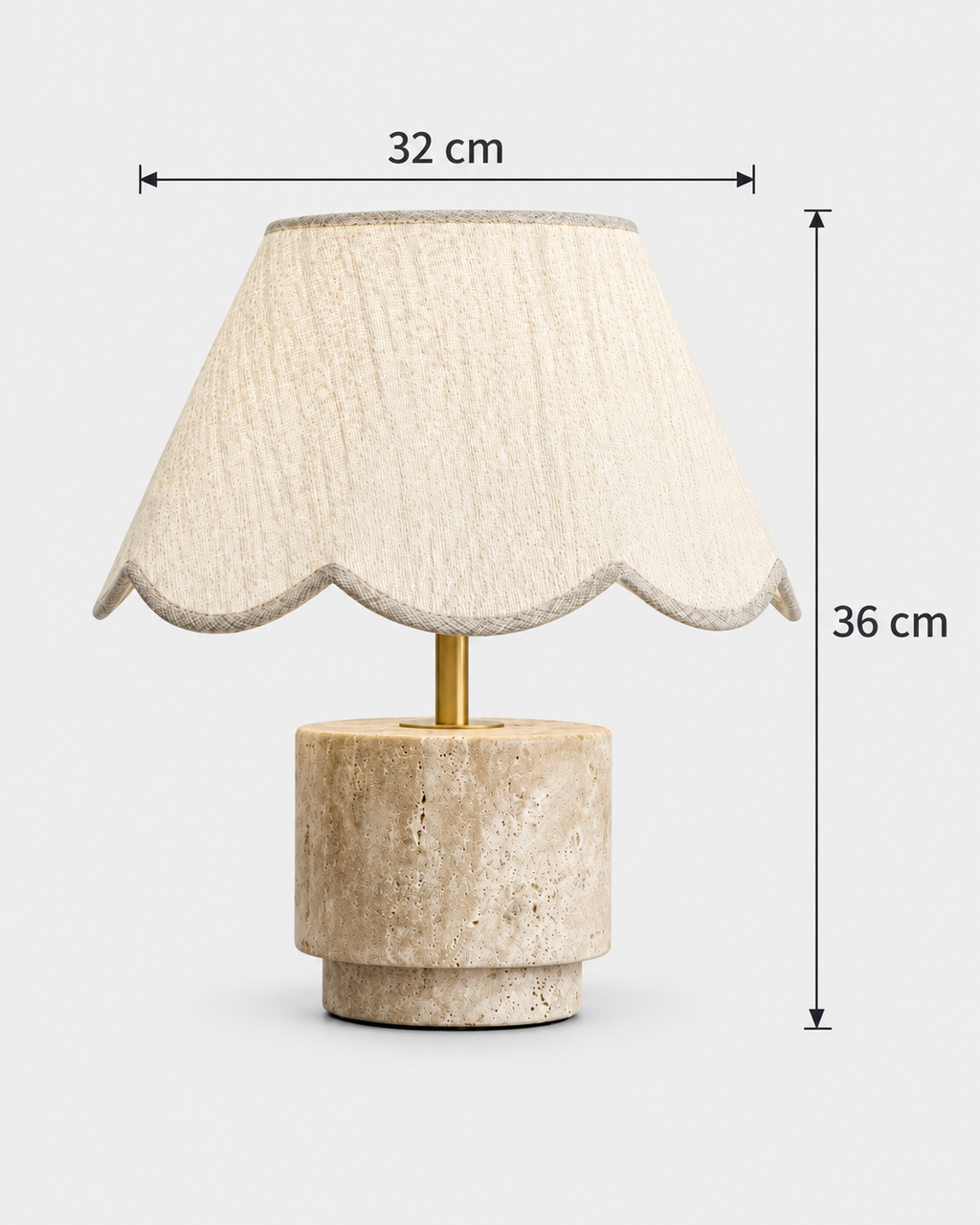 The Hana Table Lamp — Travertine