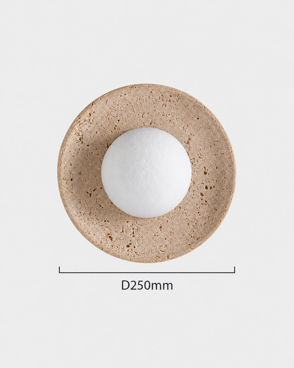 The Wa Wall Light — Travertine Ring