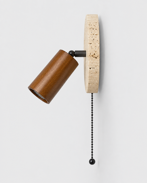 The Asa Wall Light — Travertine Reading Spot