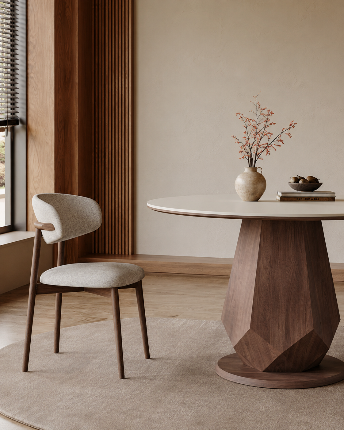 The Madoka Dining Table — Round Stone