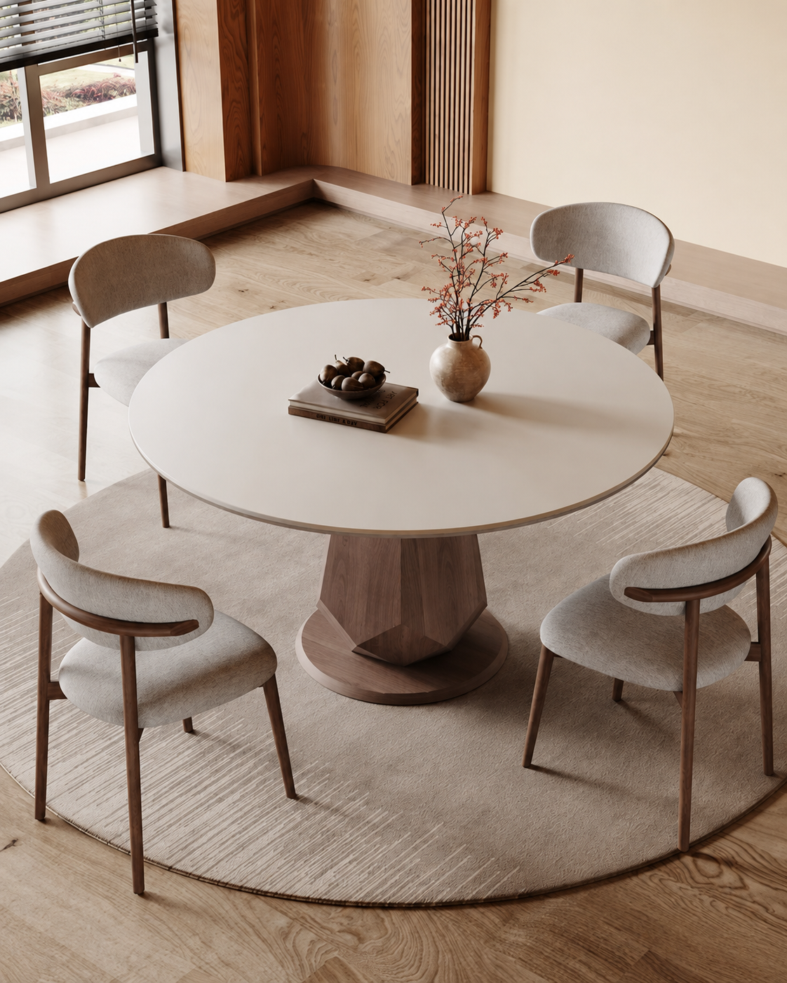 The Madoka Dining Table — Round Stone