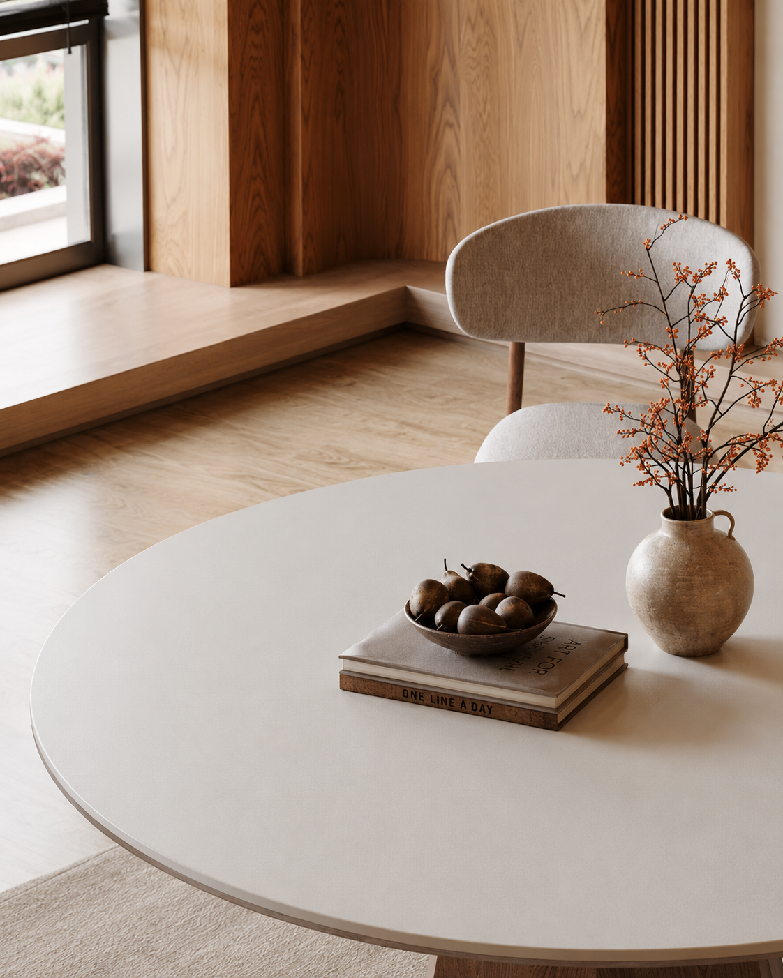 The Madoka Dining Table — Round Stone