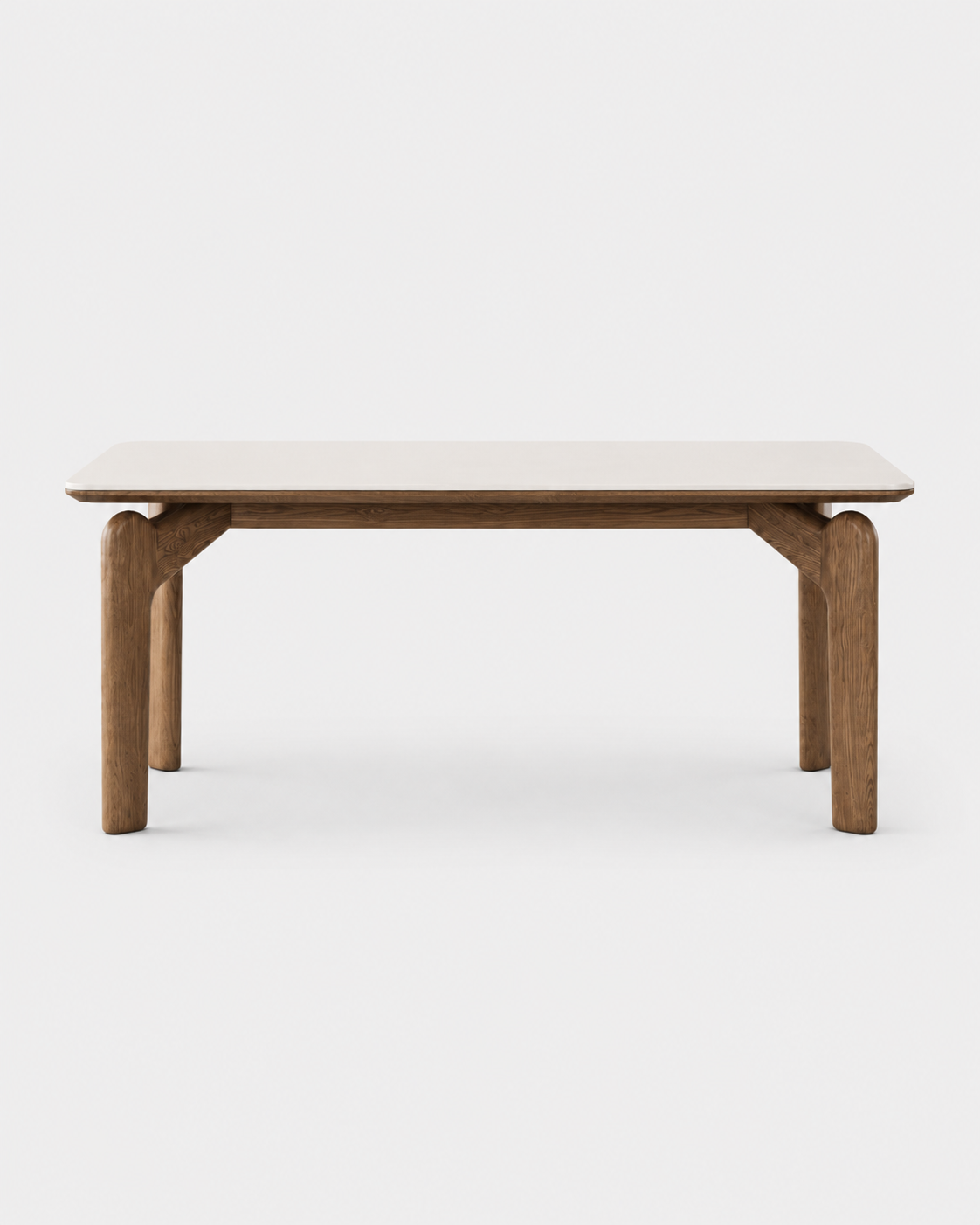 The Kaede Dining Table — Stone & Walnut