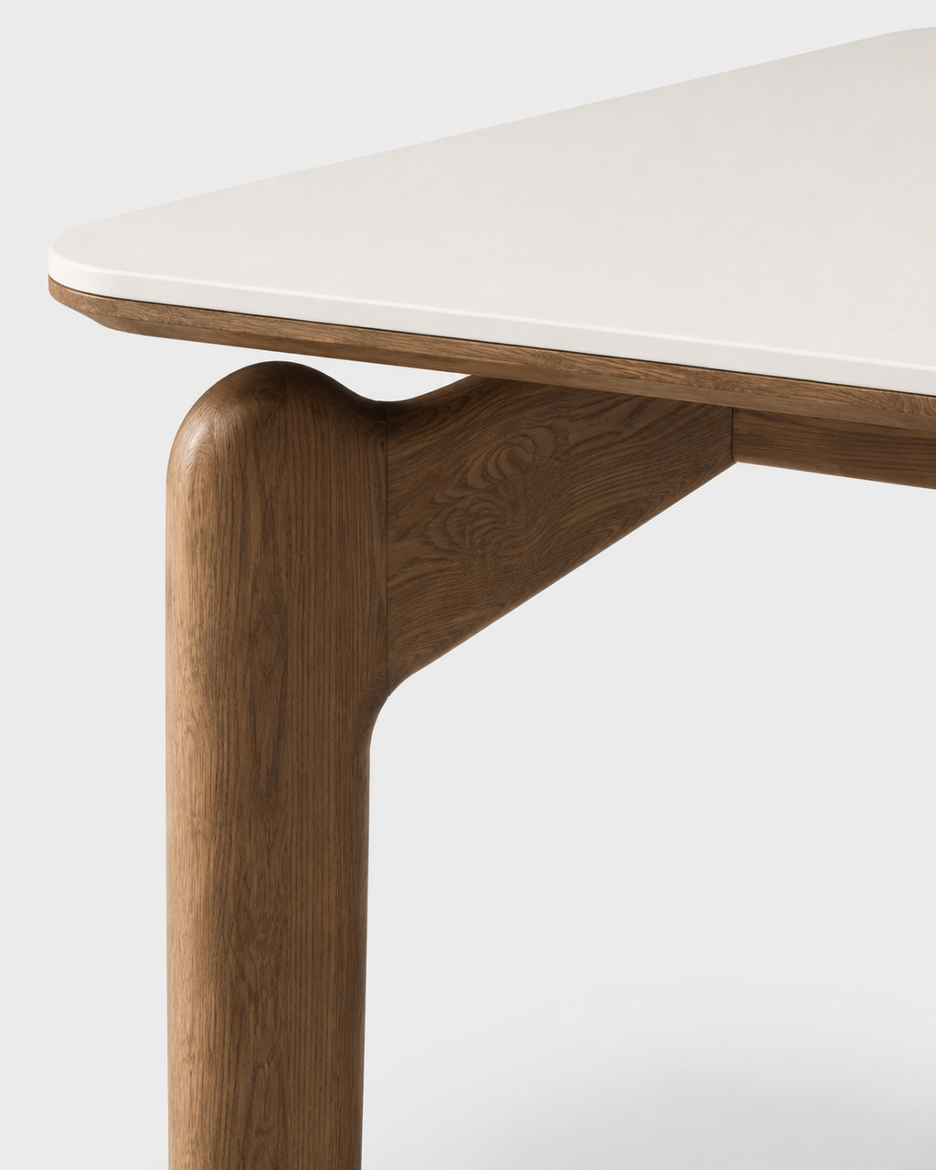The Kaede Dining Table — Stone & Walnut