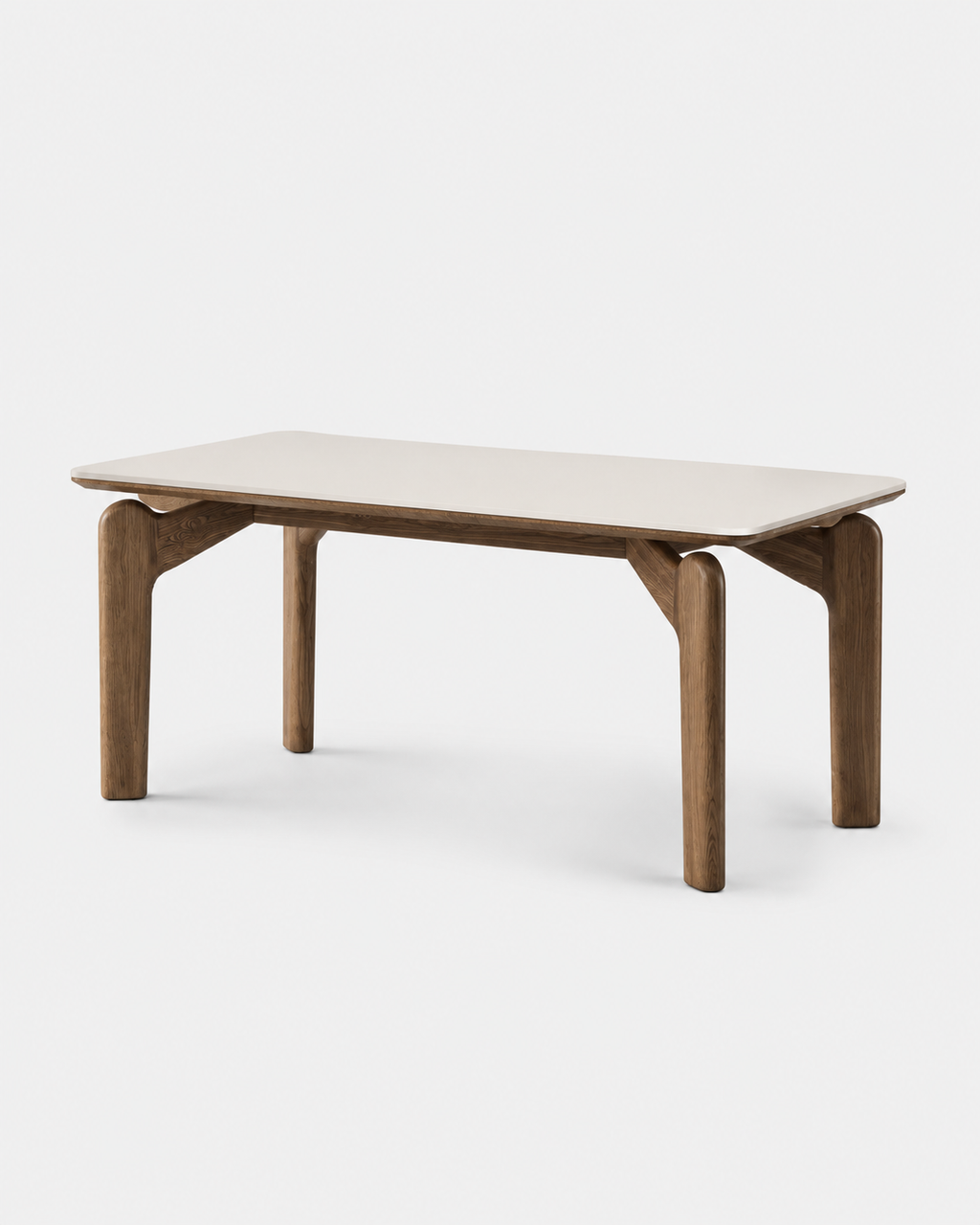 The Kaede Dining Table — Stone & Walnut