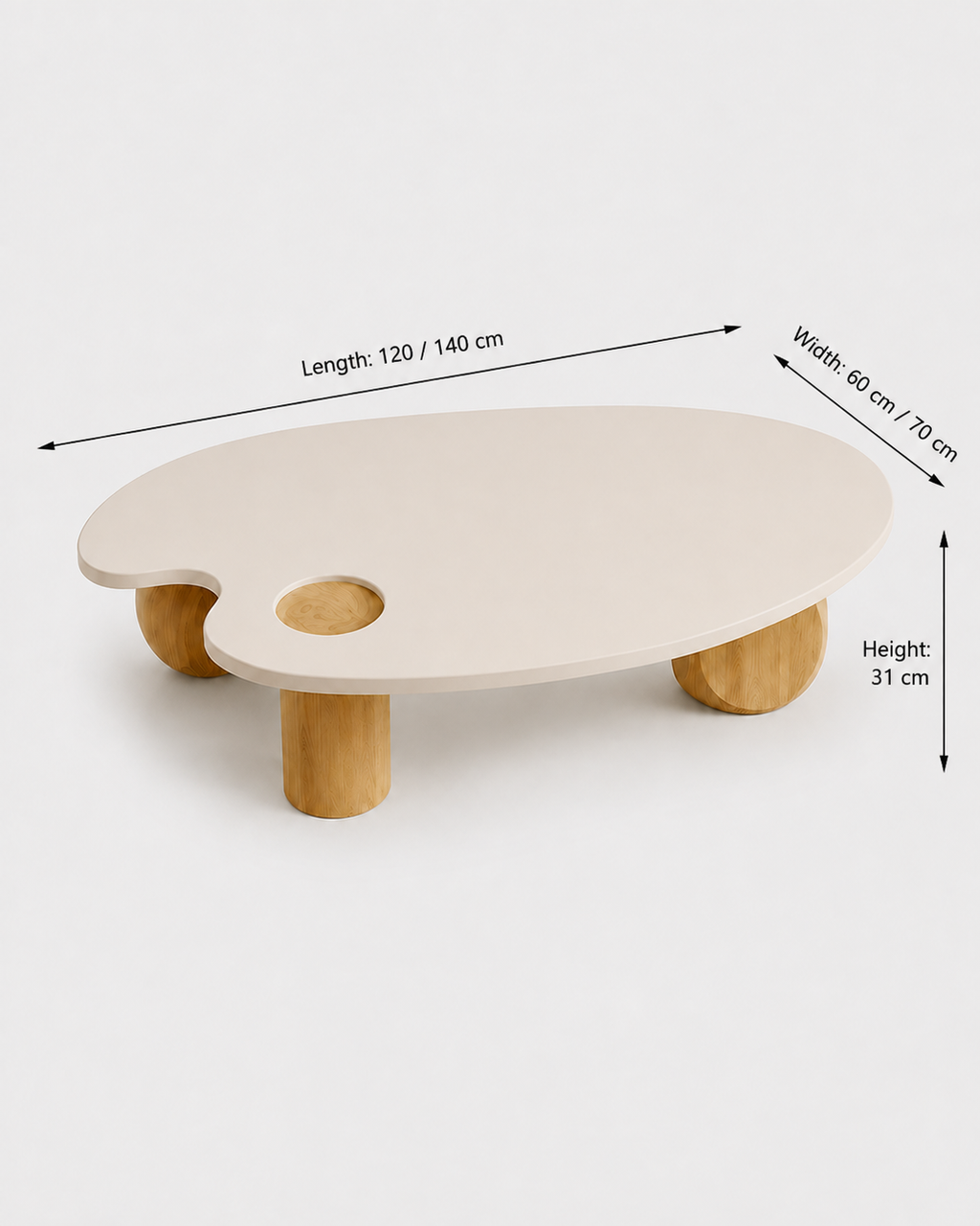 The Mizu Coffee Table — Oval Wood
