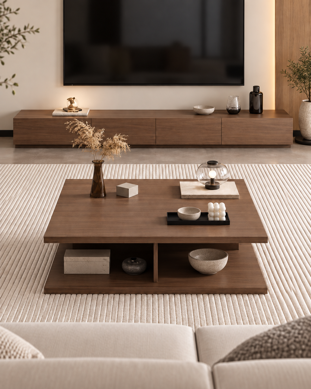 The Sumi Coffee Table — Layered Walnut