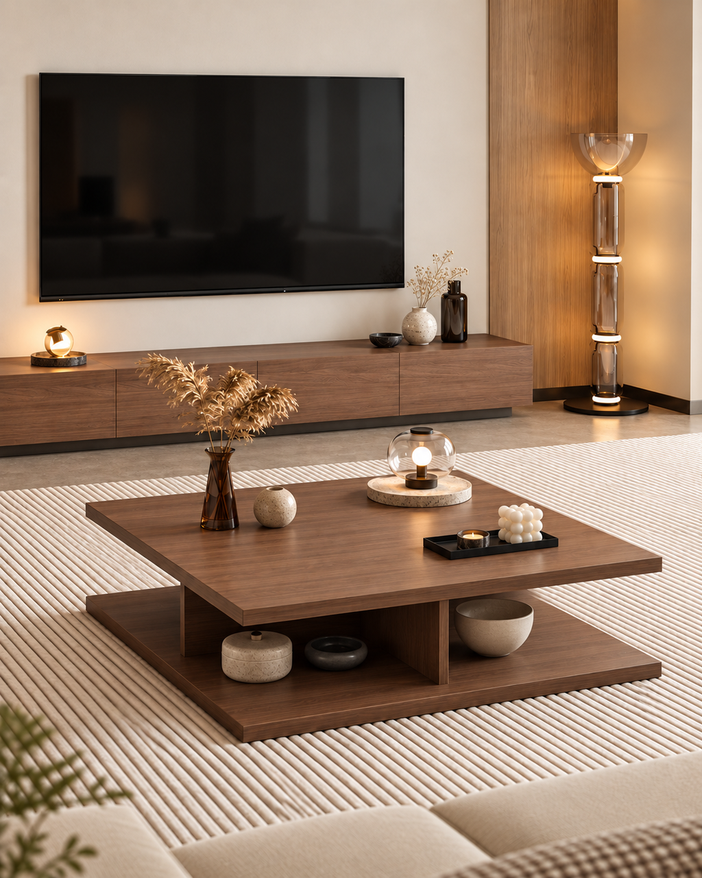 The Sumi Coffee Table — Layered Walnut
