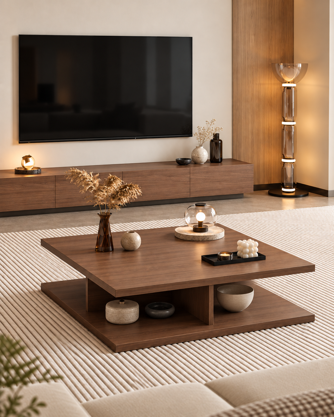 The Sumi Coffee Table — Layered Walnut