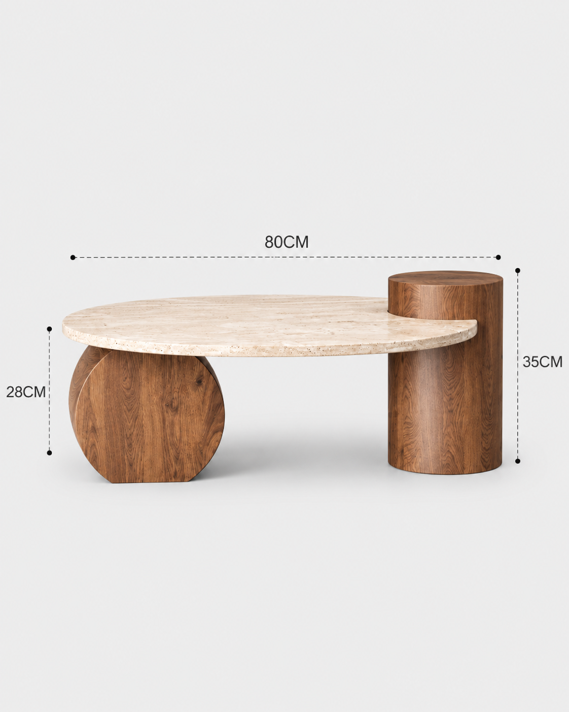 The Tsuchi Coffee Table — Travertine