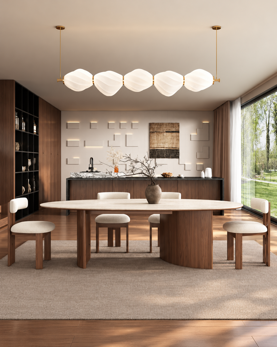 The Nagomi Dining Table — Oval Stone