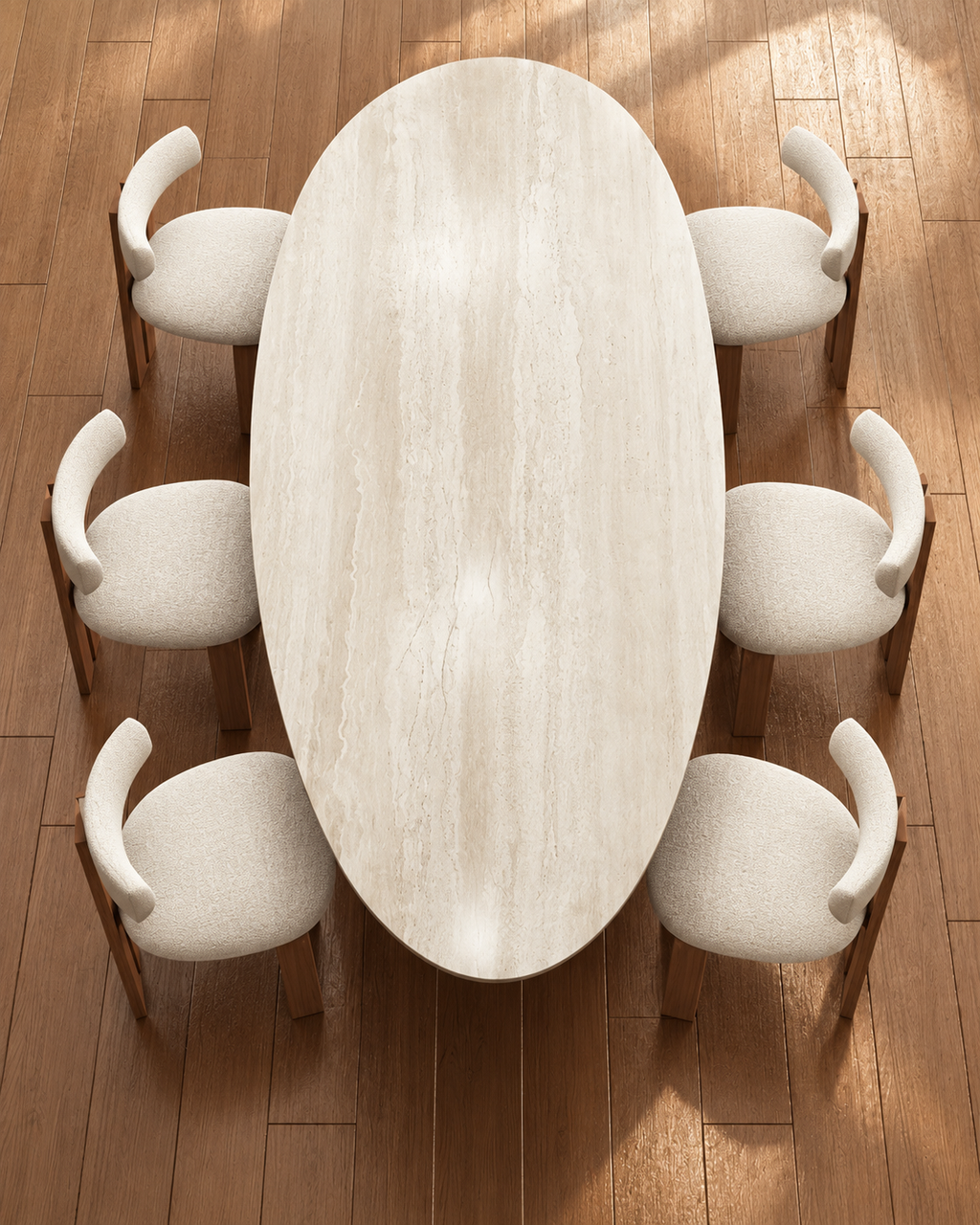 The Nagomi Dining Table — Oval Stone