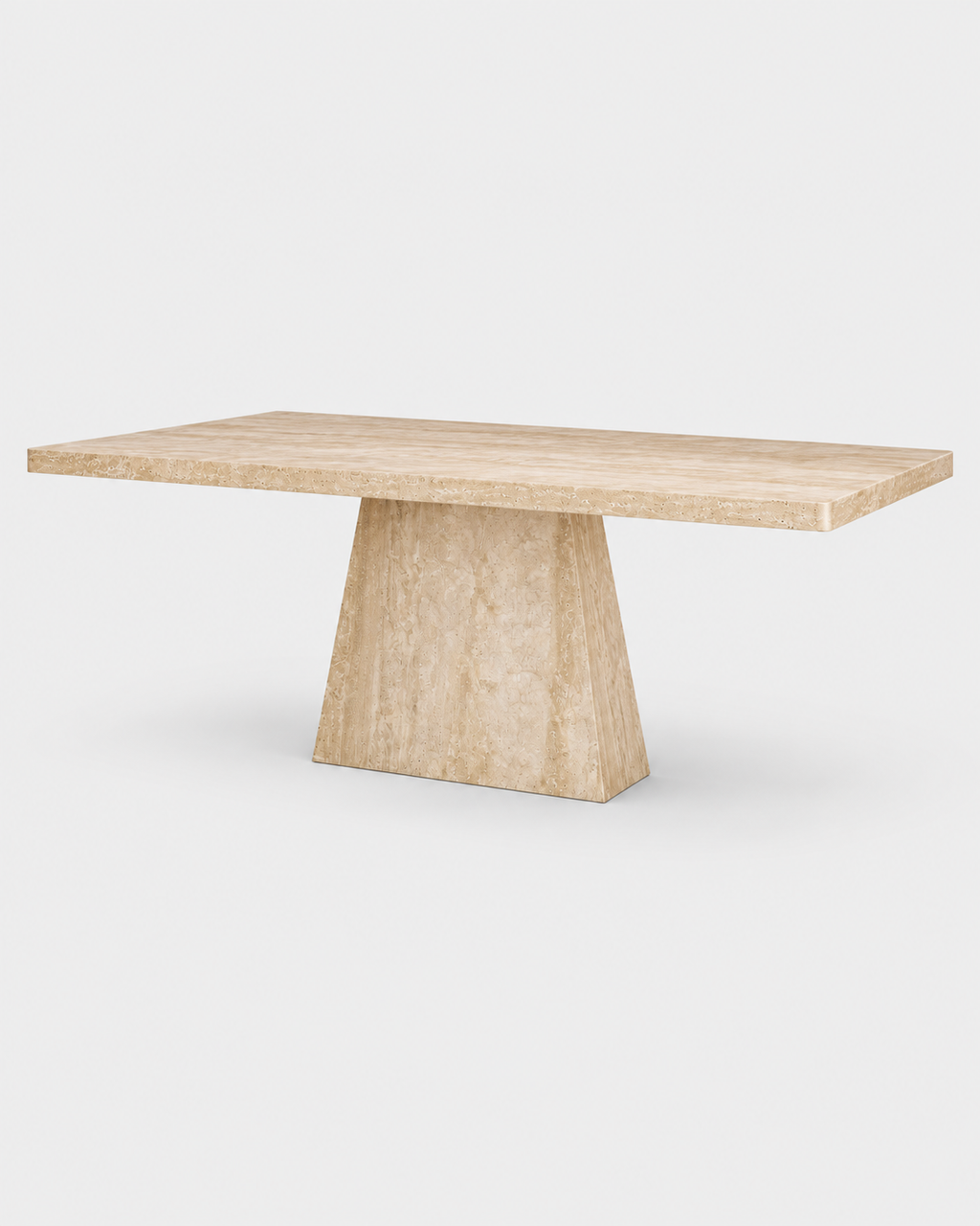 The Kaze Dining Table — Travertine