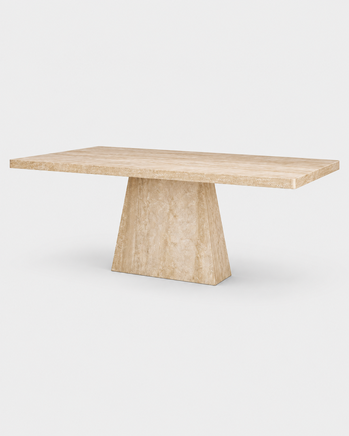 The Kaze Dining Table — Travertine