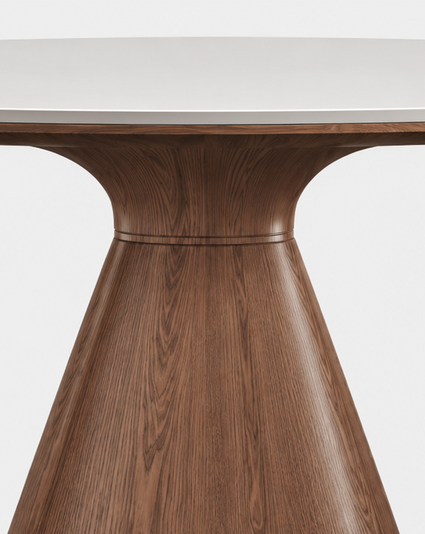 The Ensō Dining Table — Round Rock Slab