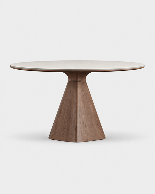 The Ensō Dining Table — Round Rock Slab