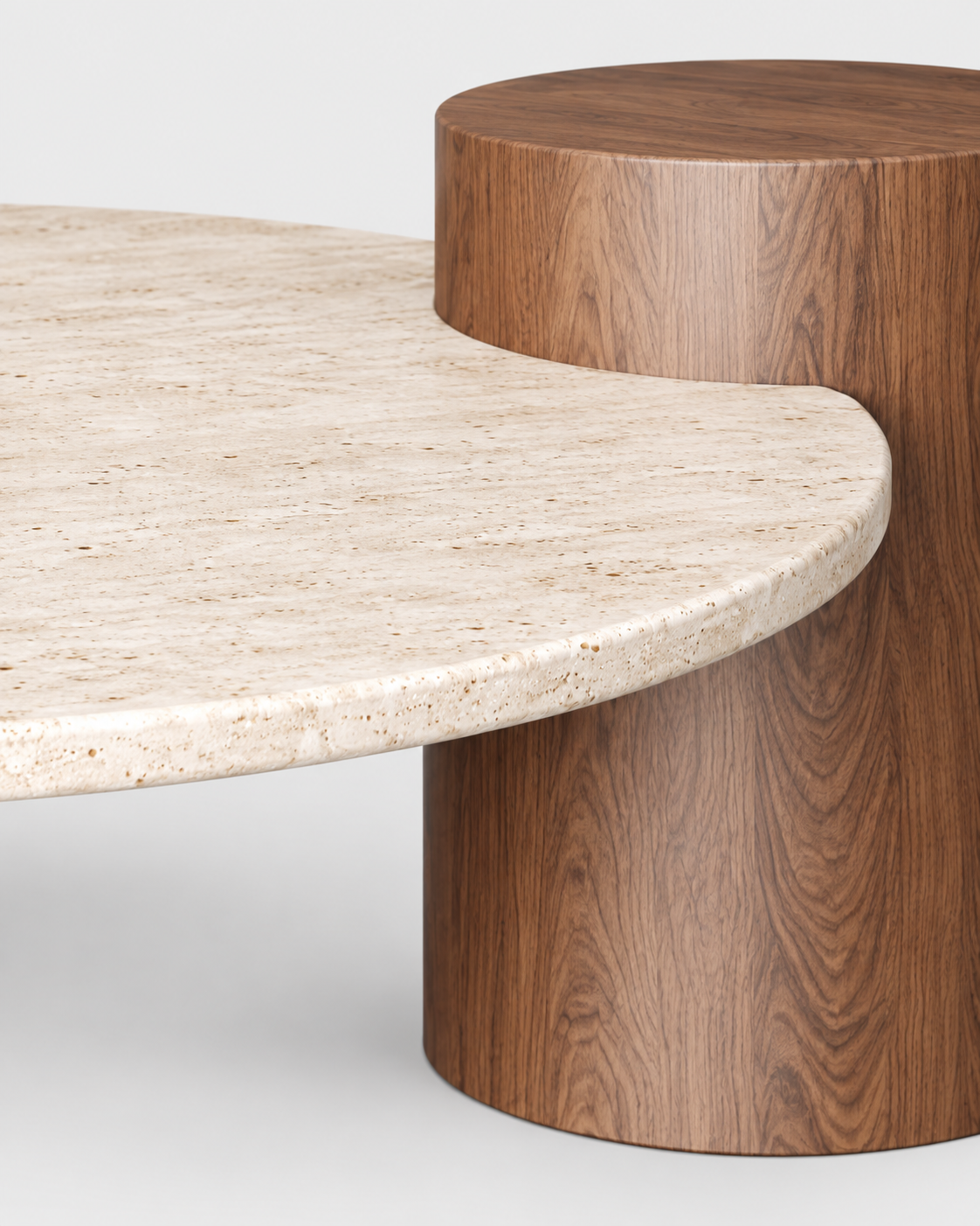 The Tsuchi Coffee Table — Travertine
