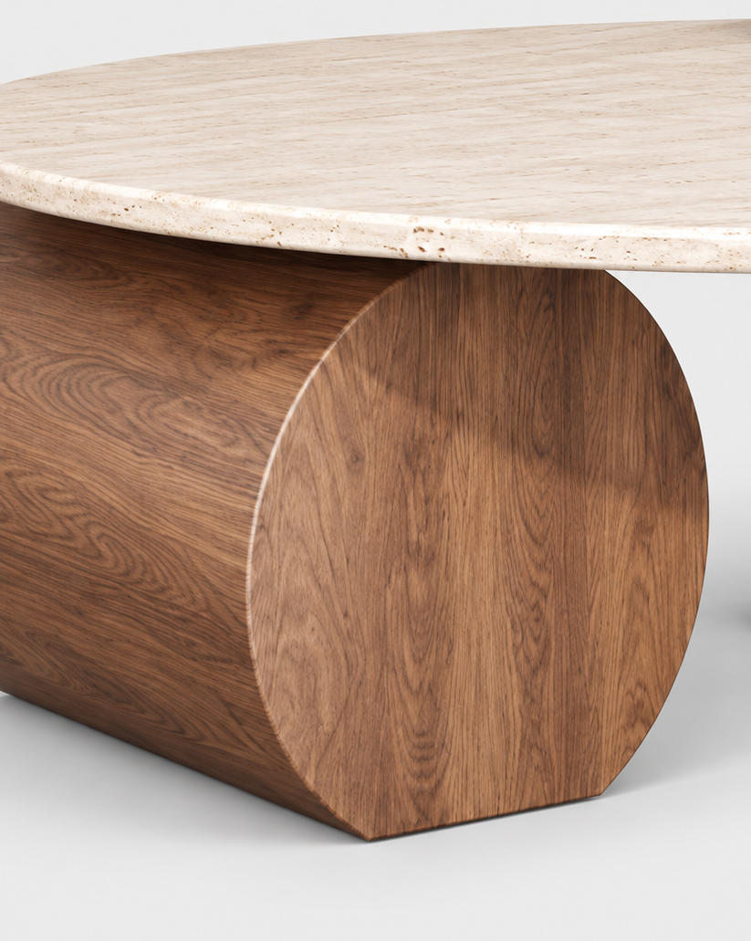 The Tsuchi Coffee Table — Travertine
