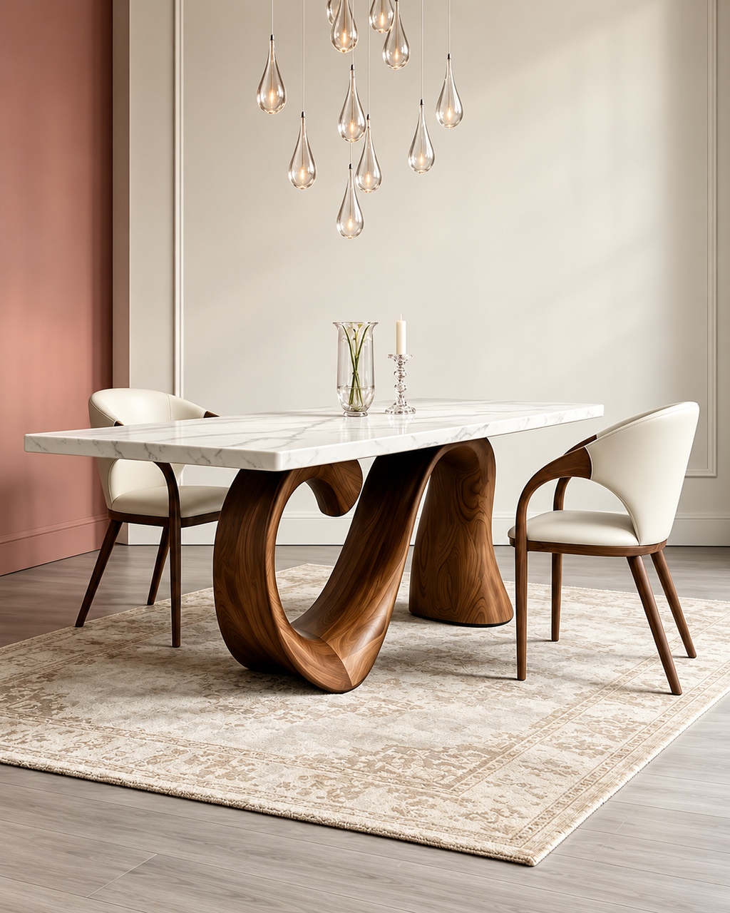 The Uzu Dining Table — Sculptural Base