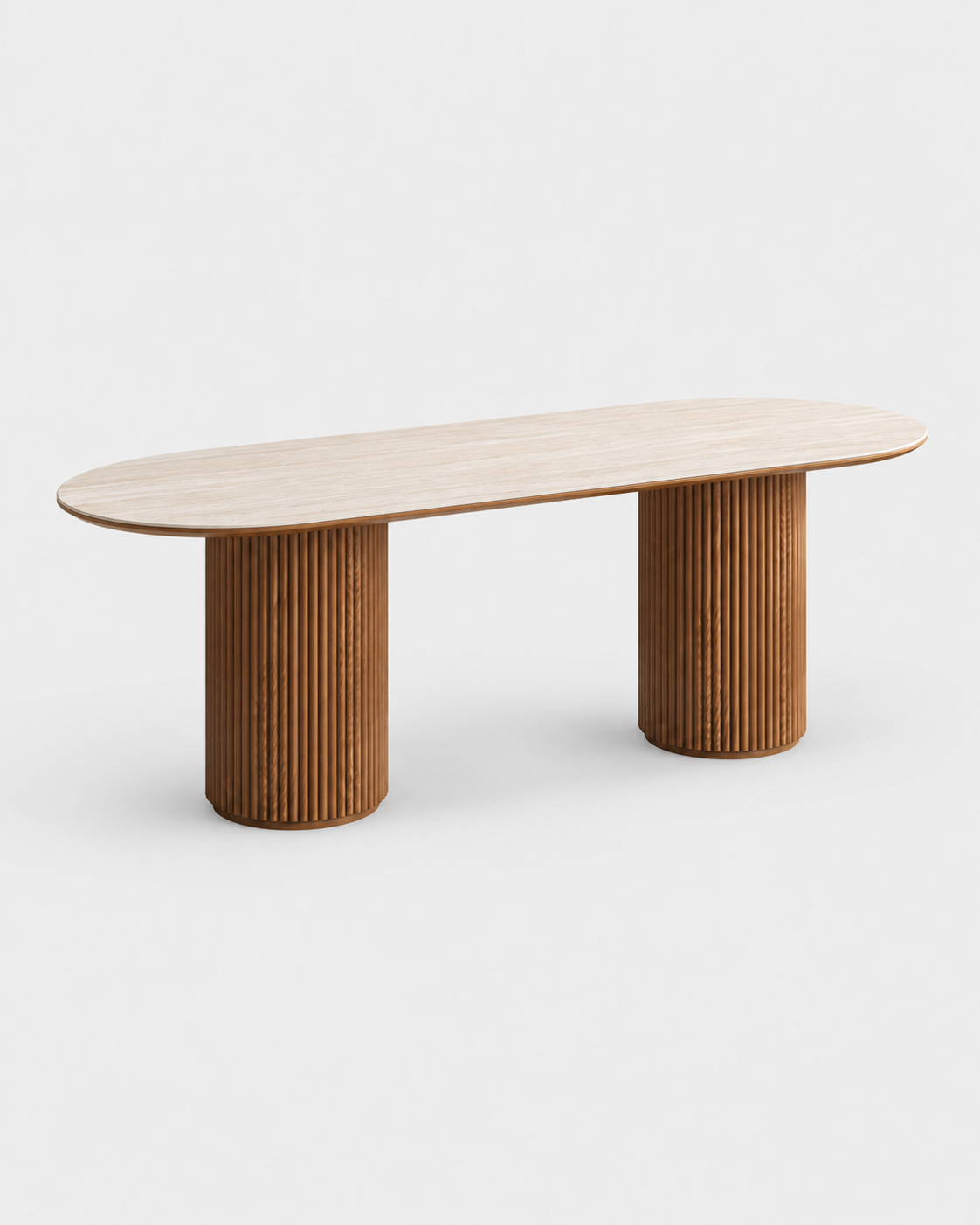 The Shizuka Dining Table — Oval Stone