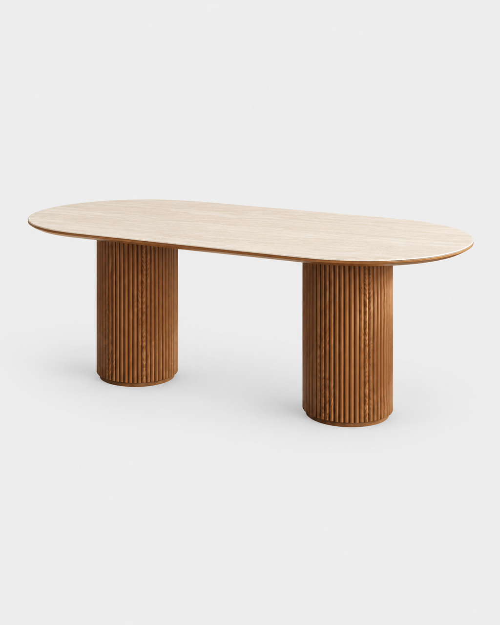The Shizuka Dining Table — Oval Stone
