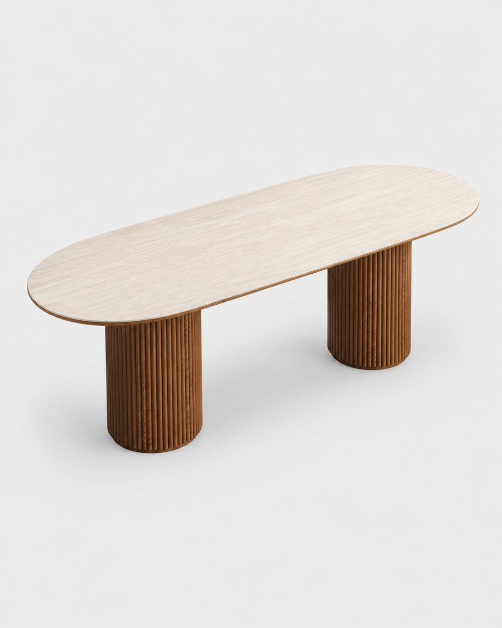 The Shizuka Dining Table — Oval Stone
