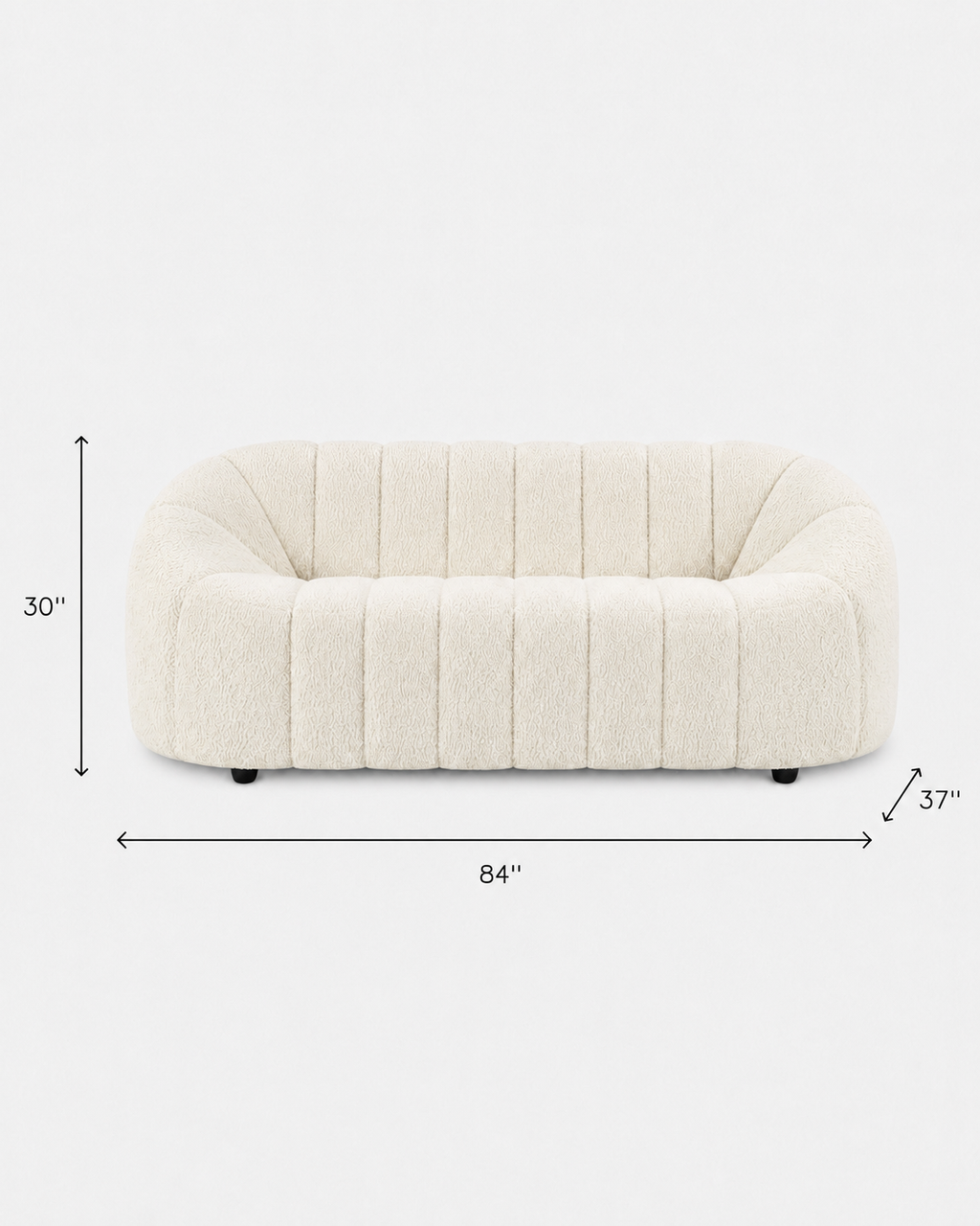 The Yuki Sofa — White Sherpa