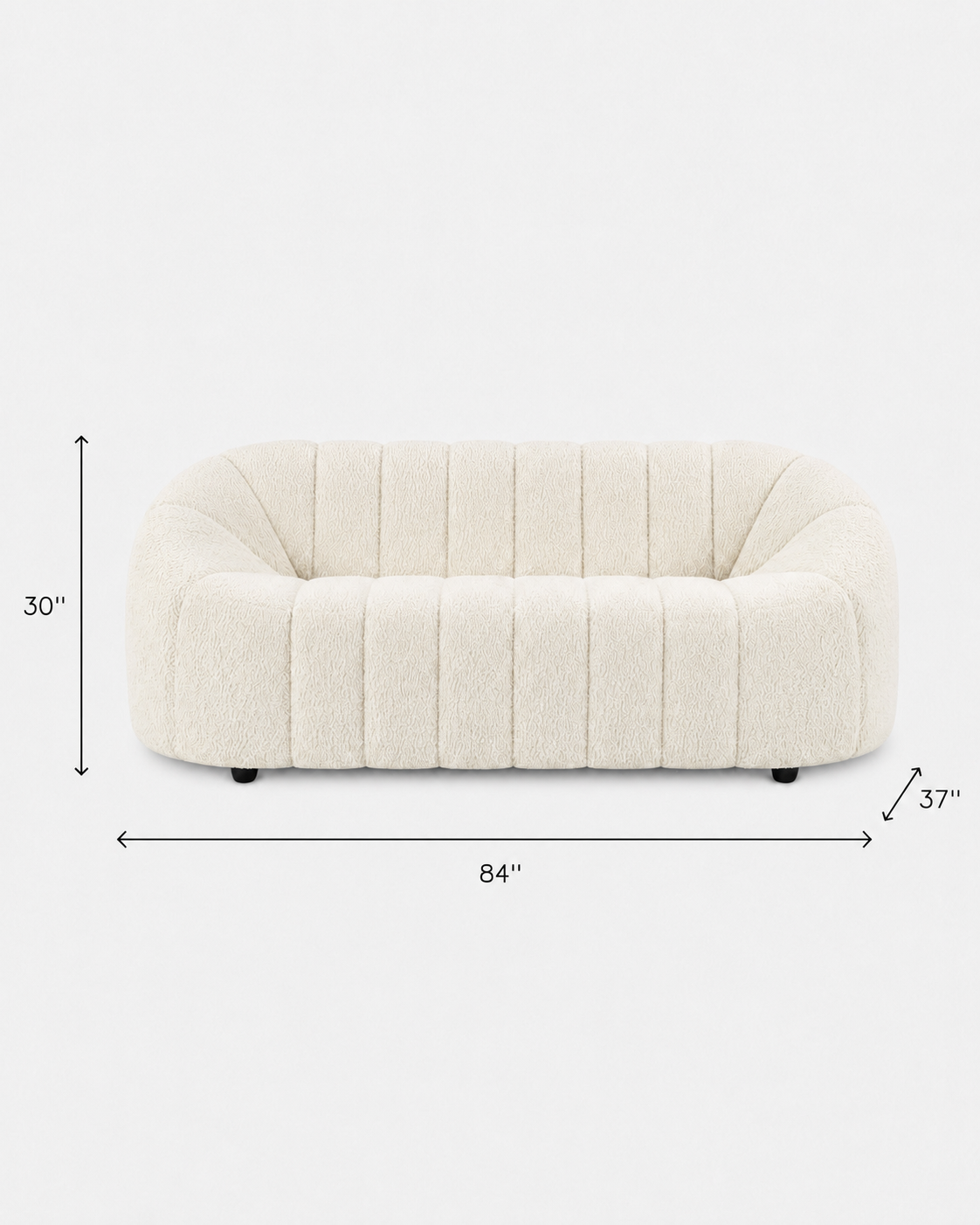 The Yuki Sofa — White Sherpa